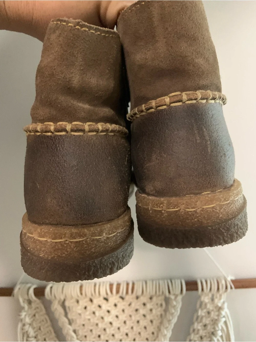 BORN Women’s Calyn Suede Leather Distressed Brown Ankle Lace Up Zip Boots 10